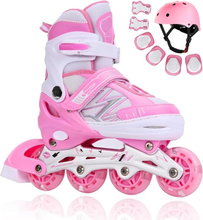 Jivishth Skate for Kids Roller Shoes Age 6 to 11 Years Adjustable